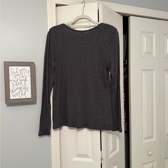 Gray LOFT Long Sleeve Tee - Picture 3 of 10